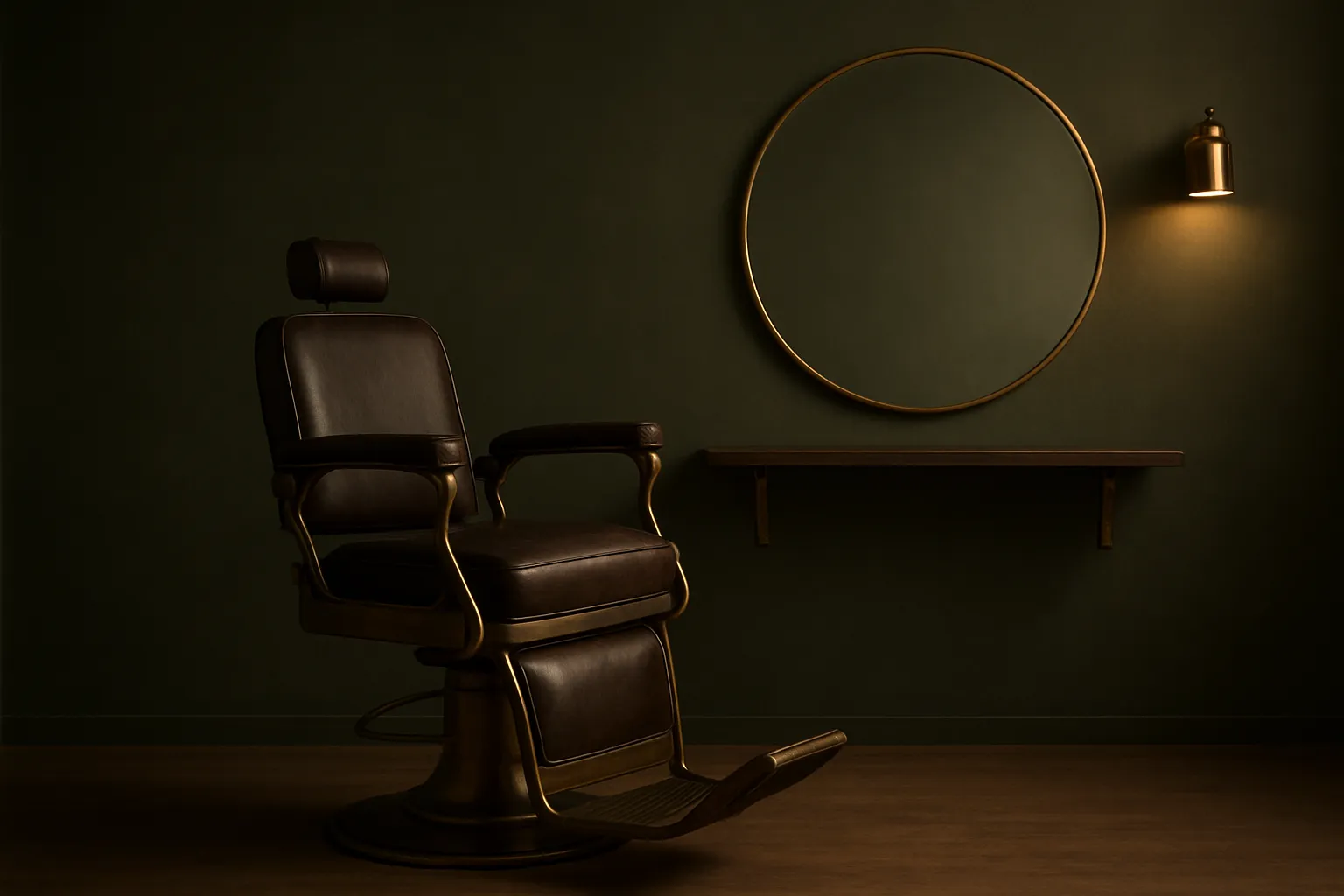 Generic illustrative image of an empty barber chair